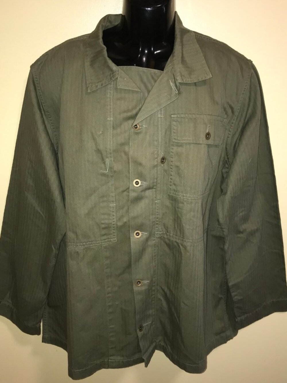 Men's Vintage J. Peterman Safari Field Long Sleeve Button Front Shirt-Size L